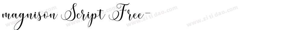 magnison Script Free字体转换